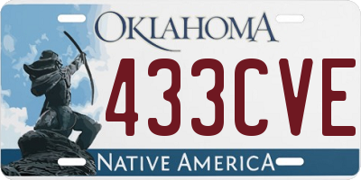 OK license plate 433CVE
