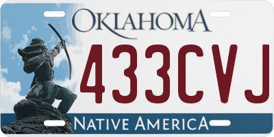 OK license plate 433CVJ