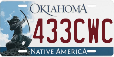 OK license plate 433CWC