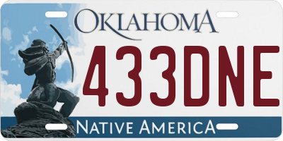 OK license plate 433DNE