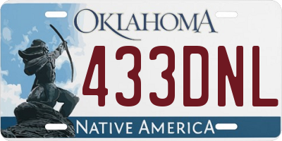 OK license plate 433DNL