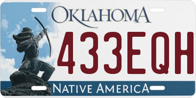 OK license plate 433EQH