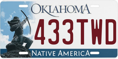 OK license plate 433TWD