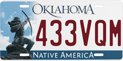 OK license plate 433VQM
