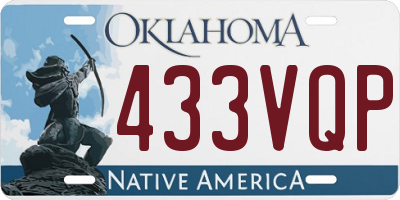 OK license plate 433VQP