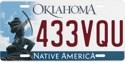OK license plate 433VQU