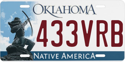 OK license plate 433VRB