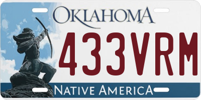 OK license plate 433VRM