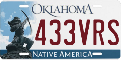 OK license plate 433VRS