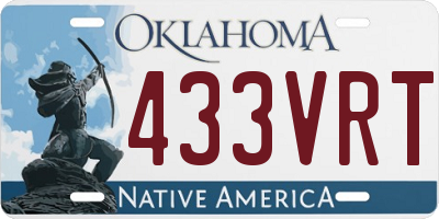 OK license plate 433VRT