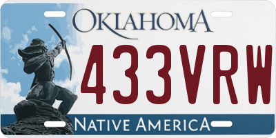 OK license plate 433VRW