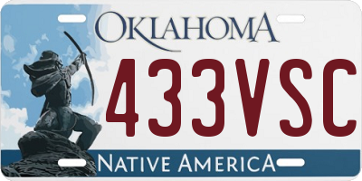 OK license plate 433VSC