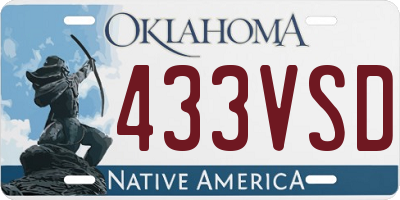 OK license plate 433VSD
