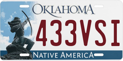 OK license plate 433VSI