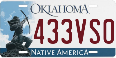 OK license plate 433VSO