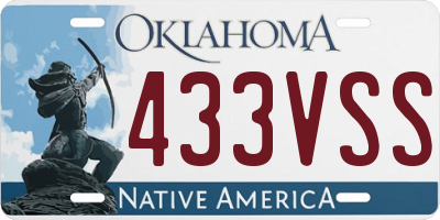 OK license plate 433VSS