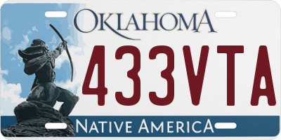 OK license plate 433VTA
