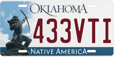 OK license plate 433VTI