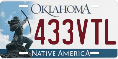 OK license plate 433VTL