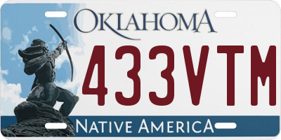OK license plate 433VTM