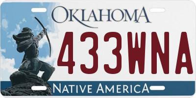 OK license plate 433WNA