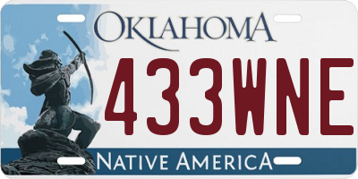 OK license plate 433WNE