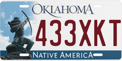 OK license plate 433XKT