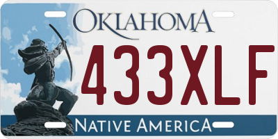 OK license plate 433XLF