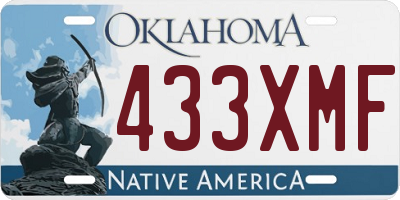 OK license plate 433XMF