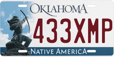 OK license plate 433XMP