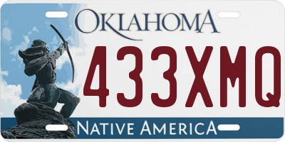 OK license plate 433XMQ