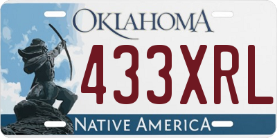 OK license plate 433XRL