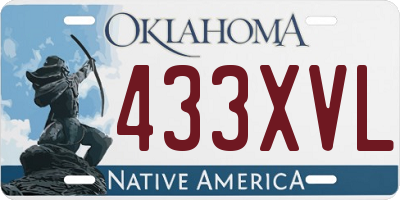 OK license plate 433XVL