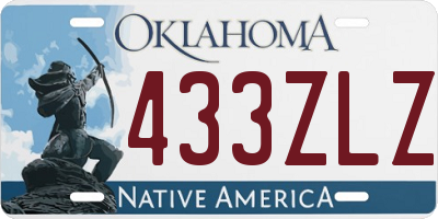 OK license plate 433ZLZ