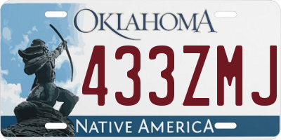 OK license plate 433ZMJ