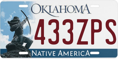 OK license plate 433ZPS