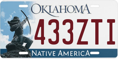 OK license plate 433ZTI