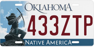OK license plate 433ZTP