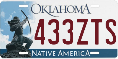 OK license plate 433ZTS