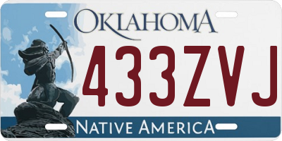 OK license plate 433ZVJ