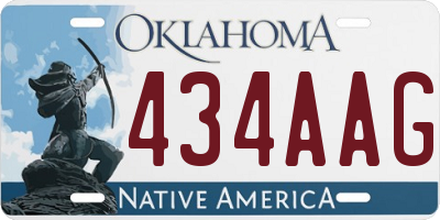 OK license plate 434AAG