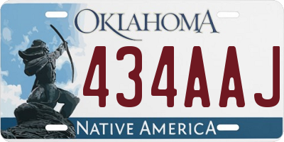 OK license plate 434AAJ