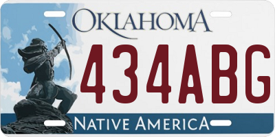OK license plate 434ABG