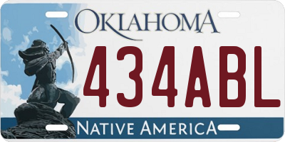 OK license plate 434ABL