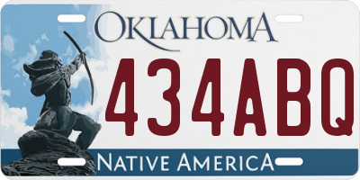 OK license plate 434ABQ