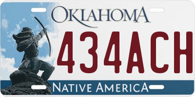 OK license plate 434ACH