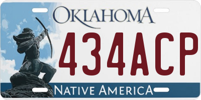 OK license plate 434ACP