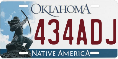 OK license plate 434ADJ