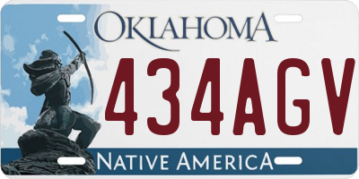 OK license plate 434AGV