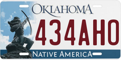 OK license plate 434AHO